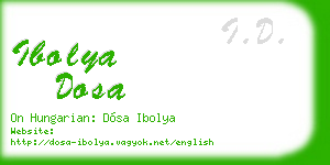 ibolya dosa business card